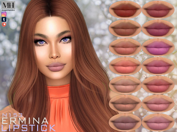 Sims 4 — [Patreon] Ermina Lipstick N153 by MagicHand — Matte lipstick in 16 colors - HQ Compatible. Preview - CAS