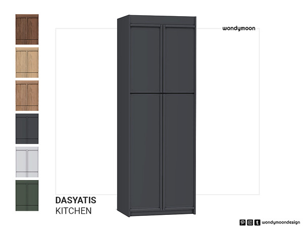 Sims 4 — Dasyatis Cabinet Tall by wondymoon — Dasyatis Kitchen - Cabinet Tall Wondymoon Sims 4 Creations | 2023