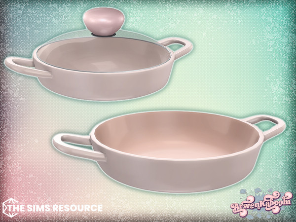Sims 4 — Culinique - Everyday Pan by ArwenKaboom — Base game item in multiple recolors. Find them all by searching