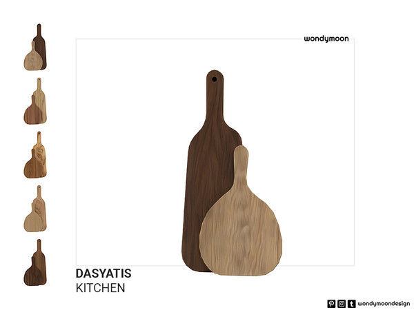 Sims 4 — Dasyatis Cutting Boards by wondymoon — Dasyatis Kitchen Decorations - Cutting Boards Wondymoon Sims 4 Creations