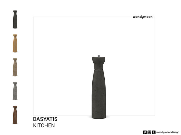 Sims 4 — Dasyatis Salt and Pepper Grinder by wondymoon — Dasyatis Kitchen Decorations - Salt and Pepper Grinder Wondymoon