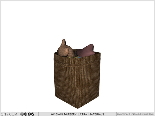 Sims 4 — Avignon Storage Basket by Onyxium — Onyxium@TSR Design Workshop Nursery Collection | Belong To The 2023 Year
