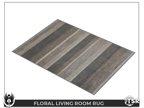 Sims 4 — Floral Living Room Rug by nemesis_im — Rug from Floral Living Room Set - 2 Colors - Base Game Compatible