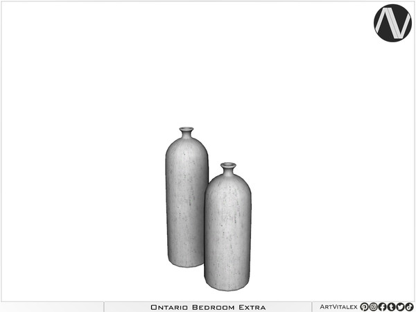 Sims 4 — Ontario Dual Vases by ArtVitalex — Bedroom Collection | All rights reserved | Belong to 2023 ArtVitalex@TSR -
