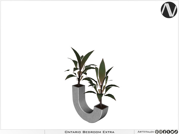 Sims 4 — Ontario Small Plant by ArtVitalex — Bedroom Collection | All rights reserved | Belong to 2023 ArtVitalex@TSR -
