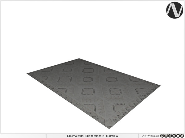 Sims 4 — Ontario Rug by ArtVitalex — Bedroom Collection | All rights reserved | Belong to 2023 ArtVitalex@TSR - Custom