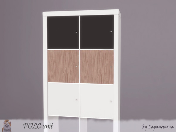 Sims 4 — Insert with door R for POLC system by Lapanemona — 118 poly, 3 swatches