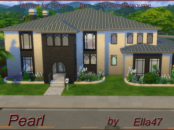 Sims 4 — Pearl by ella47 — Pearl is a verry nice home for your Sims With Terrasses and Balcony with Fireplace