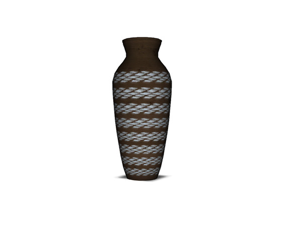 Sims 4 — Safari Living Vase by Angela — Safari Living Vase. Wooden vase with decoration on it. Nice clutter to complete