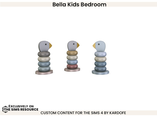 Sims 4 — Bella Kids Bedroom Goose by kardofe — Children's decoration, with rings and a goose head, in three colour