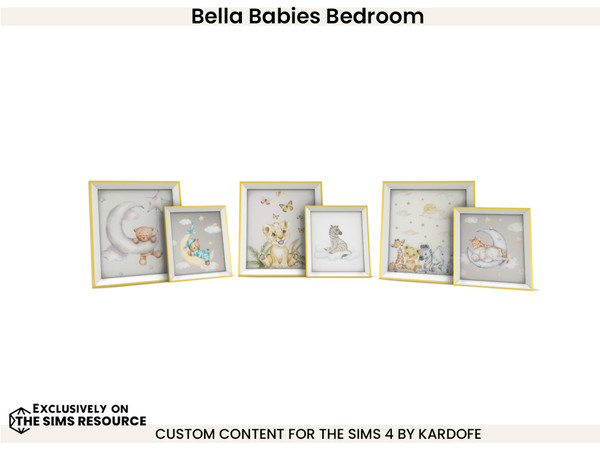 Sims 4 — Bella Babies Bedroom Small pictures by kardofe — Group of two pictures, with children's pictures, to put on a