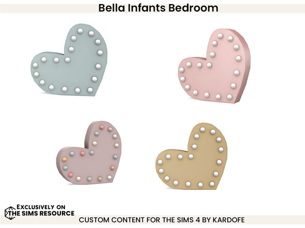 Sims 4 — Bella Infants Bedroom Heart by kardofe — Decorative heart, in four colour options