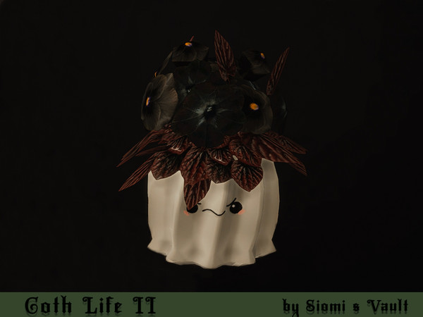 Sims 4 — Goth Life II - plant pot by siomisvault — It's a moody ghost!!! It's too cute to be goth! Thank you so much for