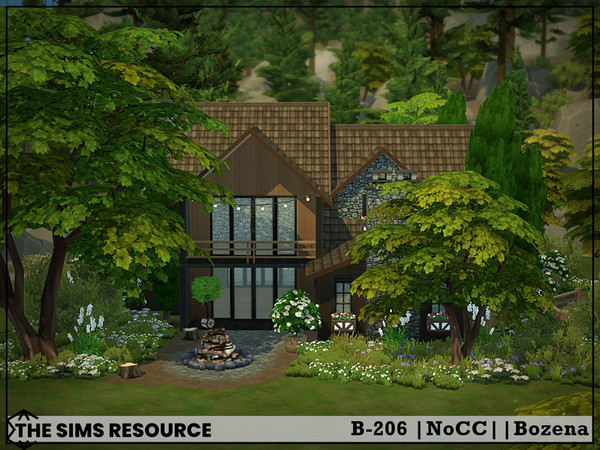 Sims 4 — B-206-Shell by Bozena — The house is located in the Copperdale. Have fun Lot: 30 x 30 Value: $ 40 000 Lot type: