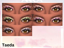 Sims 4 — Flower Fest by Taeda — Flower Fest is an eyeshadow with cute little flowers. Enjoy :)