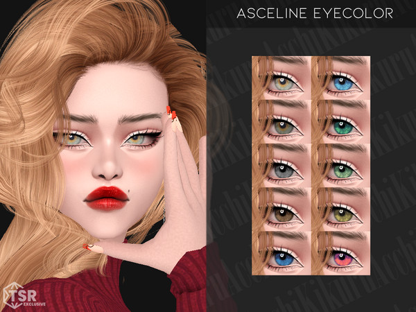 Sims 4 — Asceline Eyecolor by Kikuruacchi — - It is suitable for Female and Male. ( Infants to Elder ) - 10 swatches -