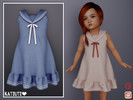 Sims 4 — Toddler Anime Dress by Katiuti — Sleeveless short dress for toddler girls with a bow Inspired by japanese