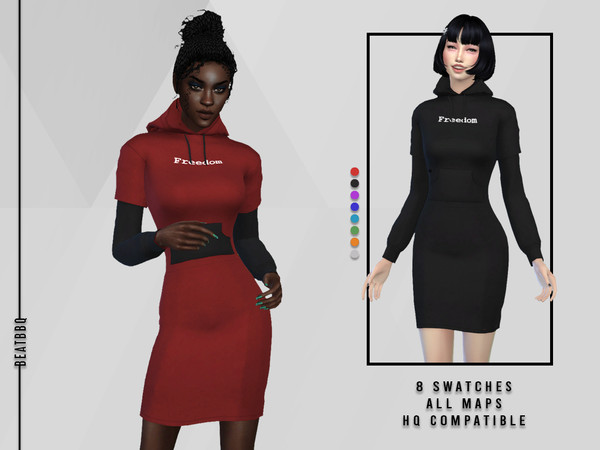 Sims 4 — Christine Dress by BeatBBQ — - 8 Colors - All Texture Maps - New Mesh (All LODs) - Custom Thumbnail - HQ