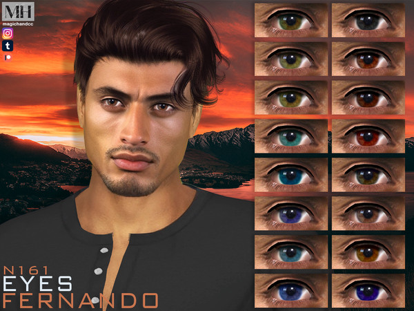 Sims 4 — Fernando Eyes N161 by MagicHand — Simple eyes for males and females in 16 swatches - HQ Compatible. Preview -