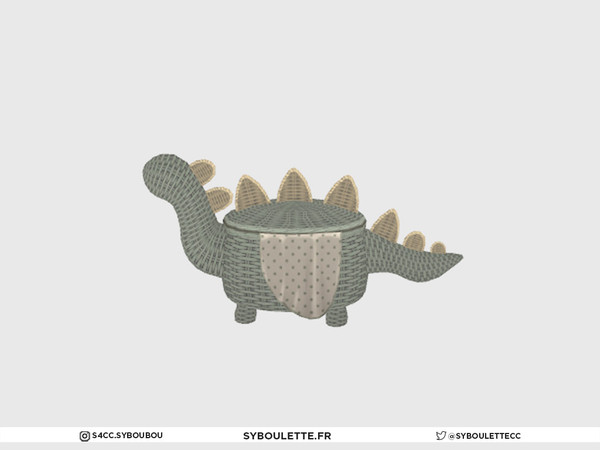 Sims 4 — Dino - Decor hamper by Syboubou — Wicker decor hamper