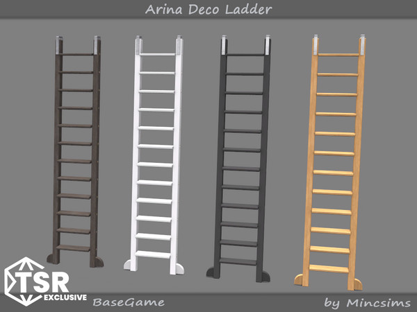 Sims 4 — Arina Deco Ladder by Mincsims — Basegame Compatible 4 swatches