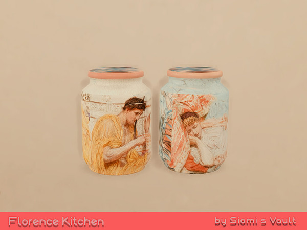 Sims 4 — Florence Kitchen - Jars by siomisvault — I love this one again are so cute and retro idk I love them hope you
