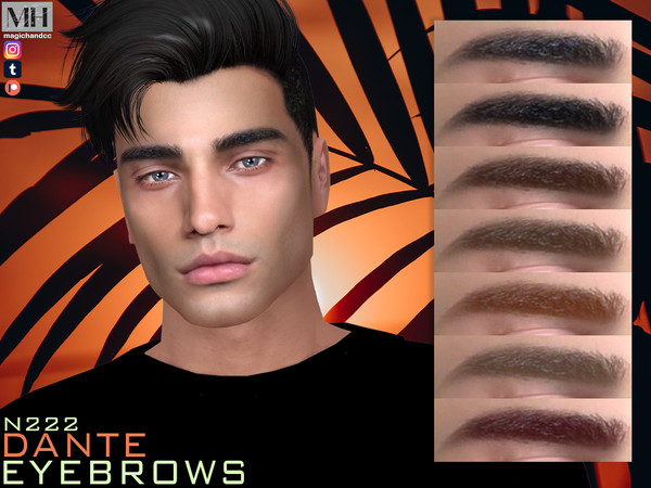 Sims 4 — [Patreon] Dante Eyebrows N222 by MagicHand — Straight eyebrows in 13 colors - HQ Compatible. Preview - CAS