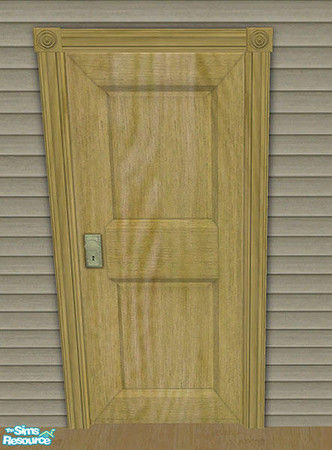 Sims 2 — Solid Pine Build Set - Simple Door by munchkin_brat — Pine recolor of the "Oaktowne Simple Interior