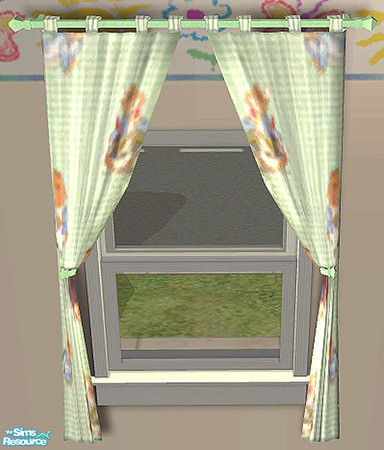 Sims 2 — Beatrix Potter Nursery - Curtain by munchkin_brat — A cute curtain for the Beatrix Potter Nursery.