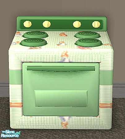 Sims 2 — Beatrix Potter Nursery - Stove by munchkin_brat — Beatrix Potter themed Children's stove for you sims to