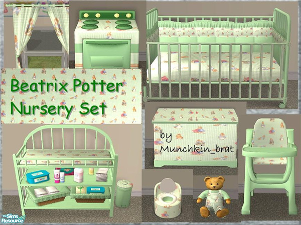 Sims 2 — Beatrix Potter Nursery by munchkin_brat — A nostalgic look back at Beatrix Potter. This cute nursery will look