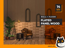 Sims 4 — Flated Panel Wood by Glacii — Wall and Floor set Base game friendly