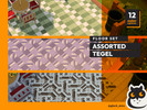Sims 4 — Assorted Tegel Set by Glacii — Floor set Base game friendly cost 5 simoleons