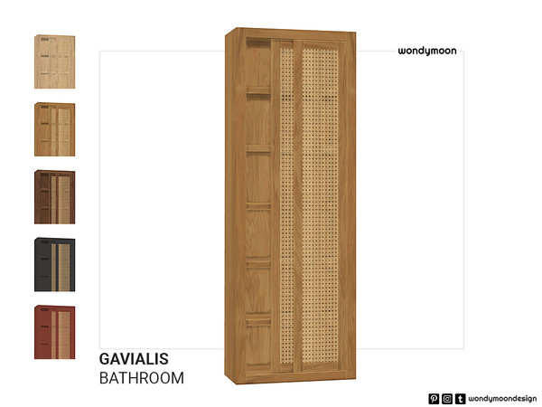 Sims 4 — Gavialis Storage Cabinet by wondymoon — Gavialis Bathroom - Storage Cabinet Wondymoon Sims 4 Creations | 2023