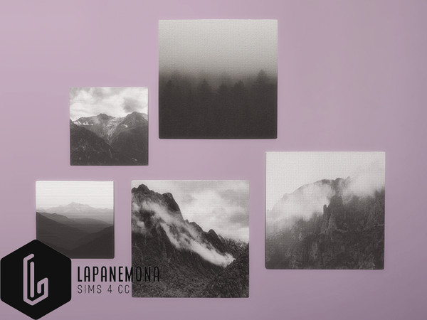 Sims 4 — HEX - Modern witch living room - Misty painting by Lapanemona — Misty painting - 150 polygons - 5 swatches