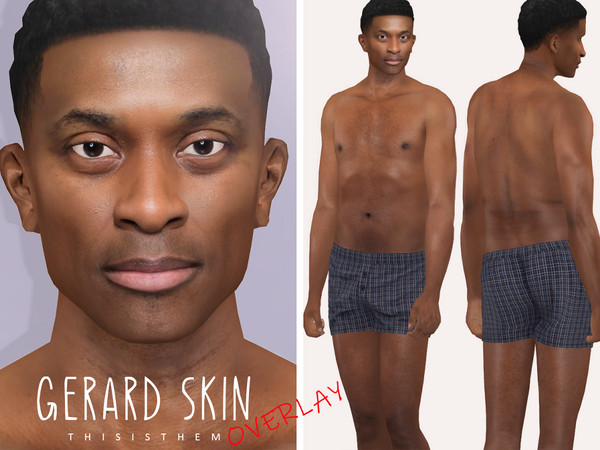 Sims 4 — [Patreon] Gerard Skin OVERLAY by thisisthem — HQ Compatible ; Overlay (5 swatches) ; Skin Details Category ;