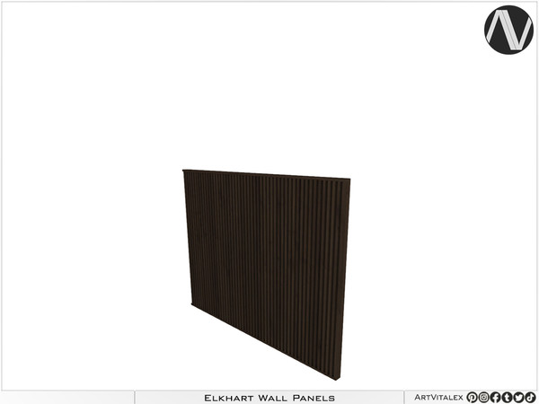 Sims 4 — Elkhart Half Grid Wall Panel by ArtVitalex — Decorative Collection | All rights reserved | Belong to 2023