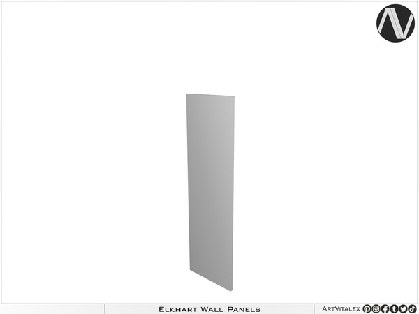 Sims 4 — Elkhart Flat Wall Panel Medium by ArtVitalex — Decorative Collection | All rights reserved | Belong to 2023