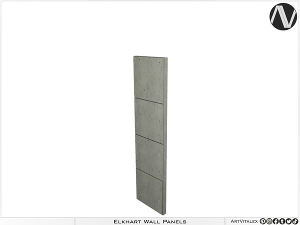 Sims 4 — Elkhart Split Wall Panel Medium by ArtVitalex — Decorative Collection | All rights reserved | Belong to 2023