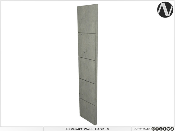 Sims 4 — Elkhart Split Wall Panel Tall by ArtVitalex — Decorative Collection | All rights reserved | Belong to 2023