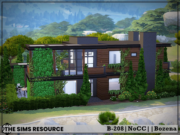 Sims 4 — B-208-Shell by Bozena — The house is located in the Tartosa. Have fun Lot: 30 x 20 Value: $ 45 410 Lot type:
