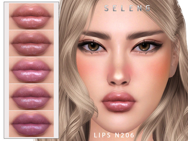 Sims 4 — Lipstick N206 by Seleng — The lipstick has 15 colours and HQ compatible. Allowed for teen, young adult, adult