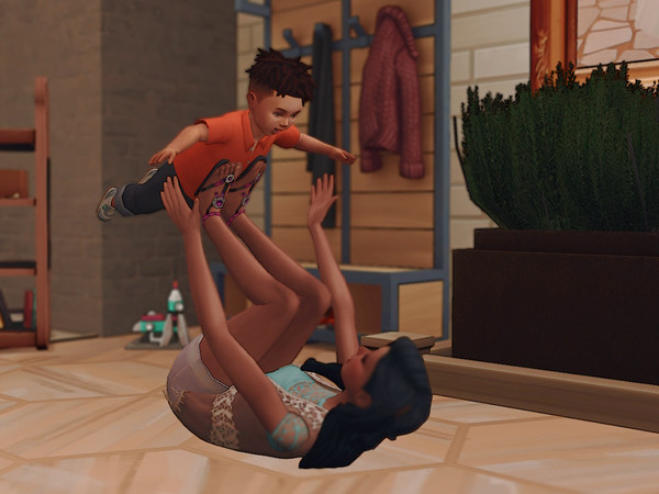 Sims 4 — Playing Airplane by Koala-Girl-Designs — Two fun poses each for a parent and an infant and a parent and a