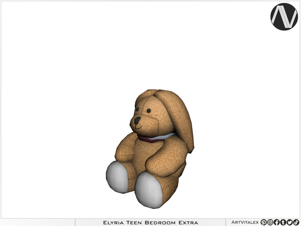 Sims 4 — Elyria Teddy Bunny by ArtVitalex — Bedroom Collection | All rights reserved | Belong to 2023 ArtVitalex@TSR -