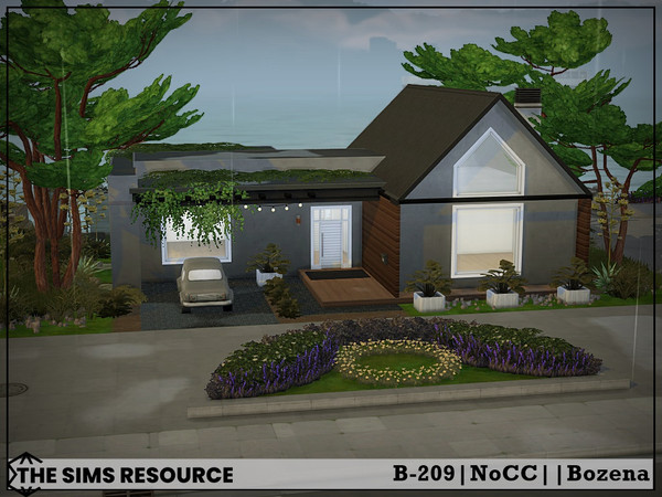 Sims 4 — B-209-Shell by Bozena — The house is located in the San Sequoia. Have fun Lot: 30 x 20 Value: $ 20 274 Lot type: