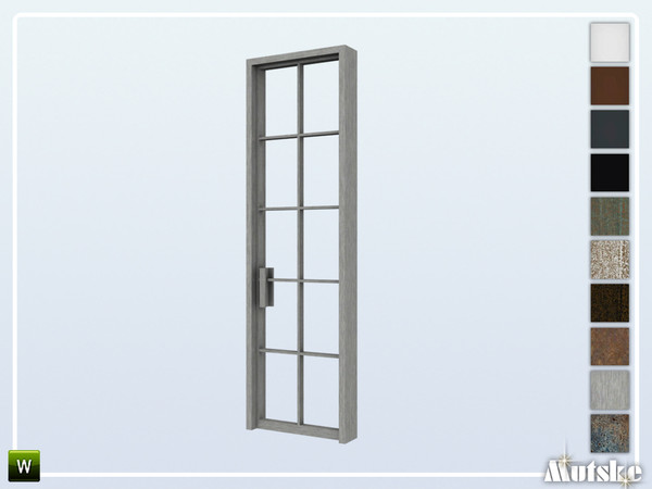 Sims 4 — Milton Door Glass 1x1 by Mutske — Set of construction items like windows, beams column and a lot more. Make sure