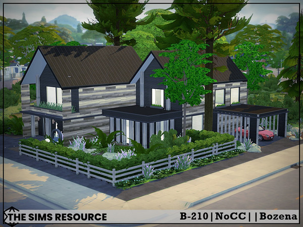 Sims 4 — B-210-Shell by Bozena — The house is located in the San Sequoia. Have fun Lot: 40 x 30 Value: $ 35 189 Lot type: