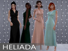 Sims 4 — Dress 003 by Heliada58 — New MESH 15 swatches All LODs