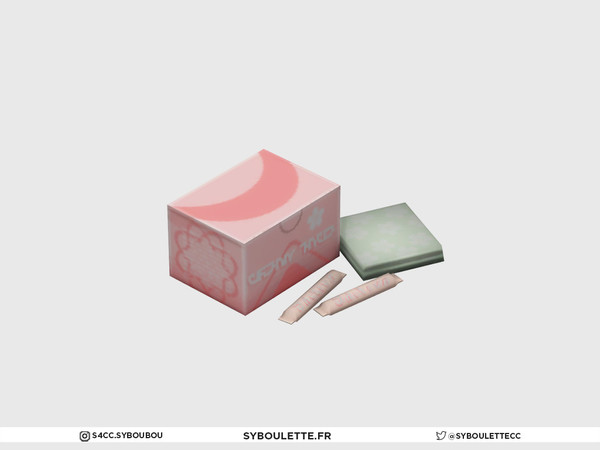 Sims 4 — Life Bathroom - Pads and tampons by Syboubou — Feminine hygiene product with pads and tampons