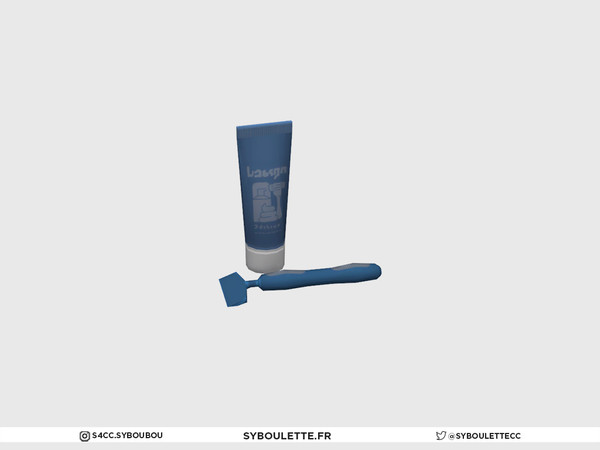 Sims 4 — Life Bathroom - Razor and shaving cream by Syboubou — Decor razor with shaving cream in various colors